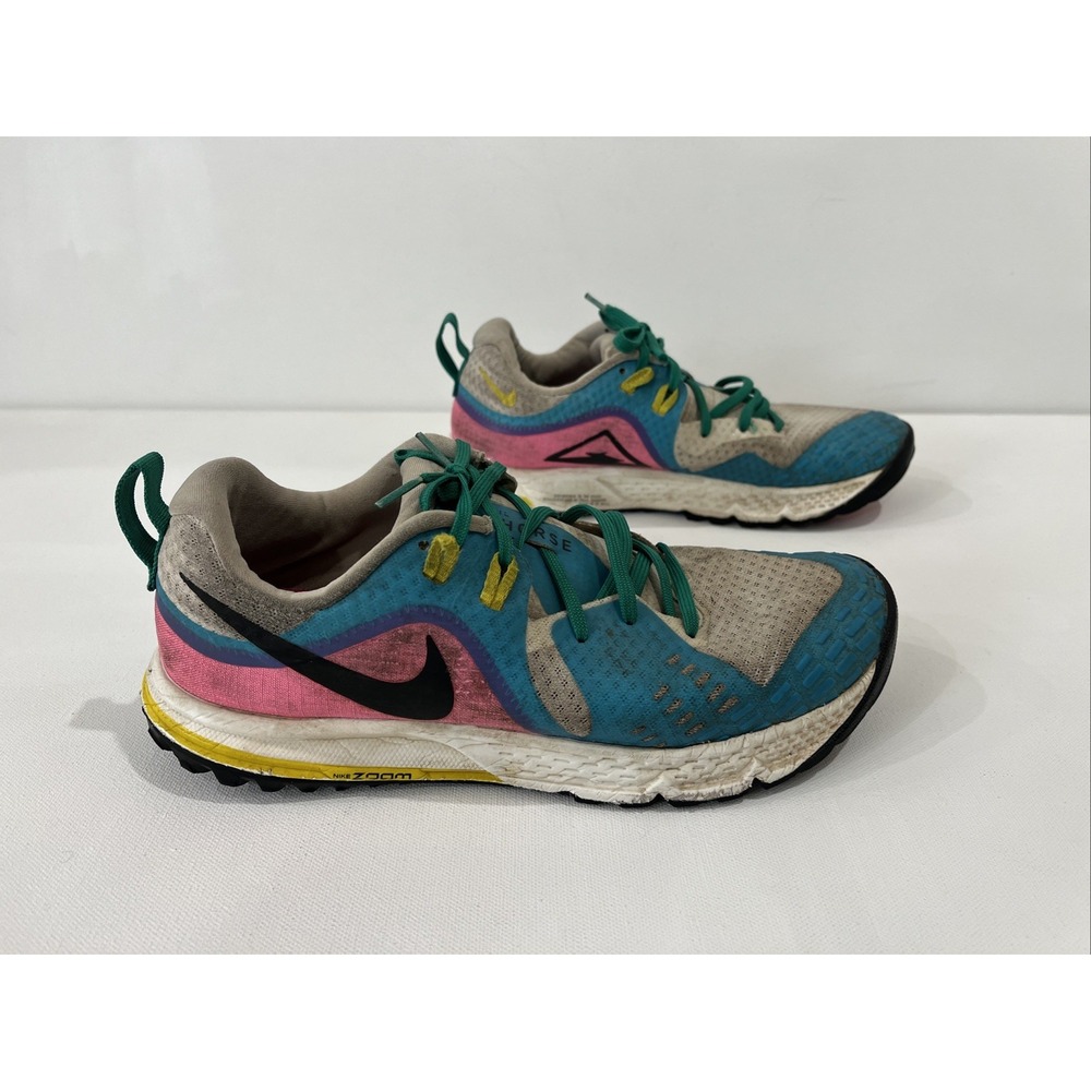 Nike Air Zoom Wildhorse 5 Running Trail Pink Blue Women's Size 8